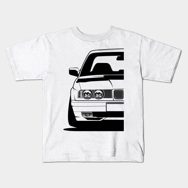 E34 Kids T-Shirt by BlueRoller